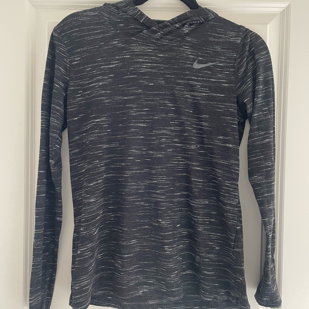 Nike Black and White Patterned Hoodie